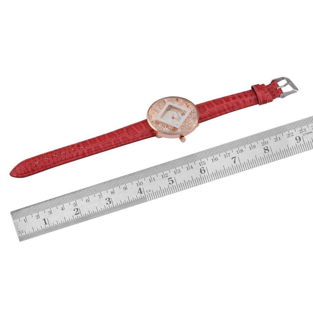 STRADA Watch Austrian Crystal Red - Picture 5 of 5